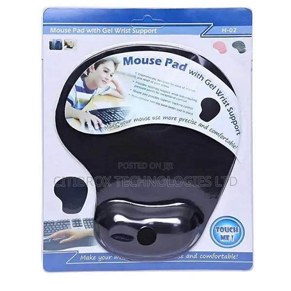 Mouse Pad With Gel Wrist Rest Support