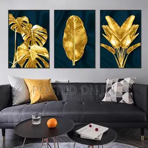 Abstract Golden Plant Leaves