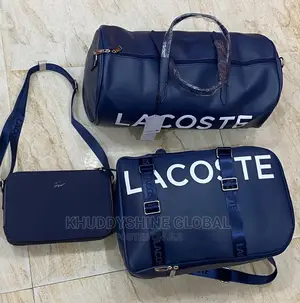 3 Set Lacoste Traveling Bag, Backpack Bag and Shoulder Bag