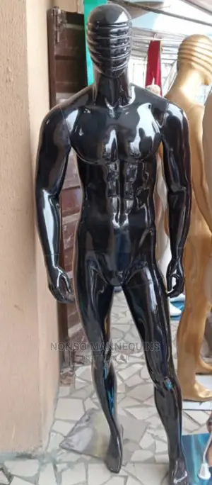 Fibre Black Line Face Male Display Fashion Mannequin