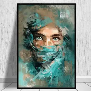 Abstract Woman Face Wall Art