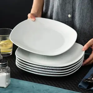 6-Piece Ceramic Plate White