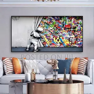 Wall Art Behind the Curtain