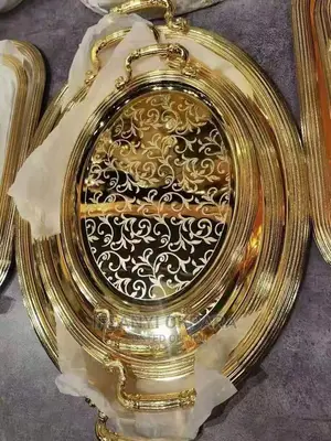 3 Pic GOLD TRAY