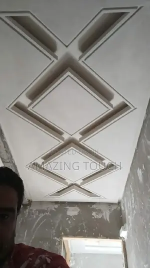 Pop Ceiling, Wall Screeding, Interior Arc Design, Tv Stand
