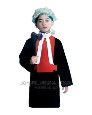 Girl Court Judge Costume -Black , White and Red