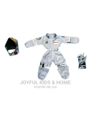Complete Set Kids Astronaut Spaceman Costume- White, Silver