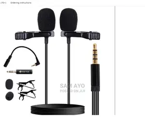 Double-Headed Lavalier Microphone(Can Be Used by 2 People 