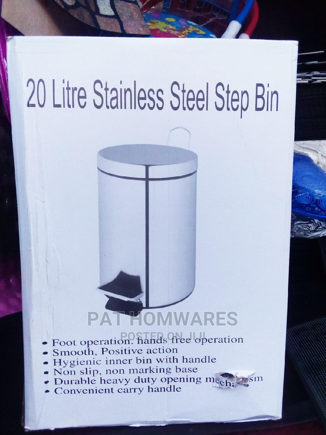 20 Litre Stainless Steel Step Bin in Lekki Home Accessories, Pat