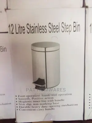 12 Litre Stainless Steel Step Bin