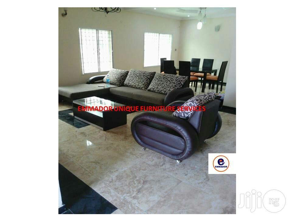 L- Shaped Sofa With Single Sofa