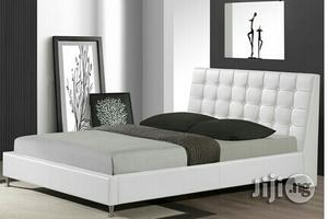 Upholstered Leather Platform Bed 4.5ft X 6ft