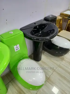 Coloured Egg Shaped Water Closets.