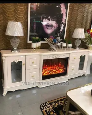 TV Bench With Fireplace