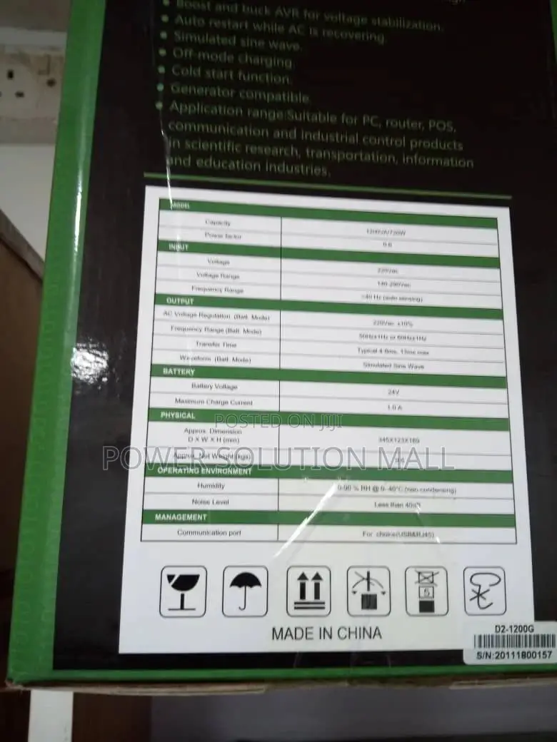 1.2kva Vetronics Inline-interactive Ups