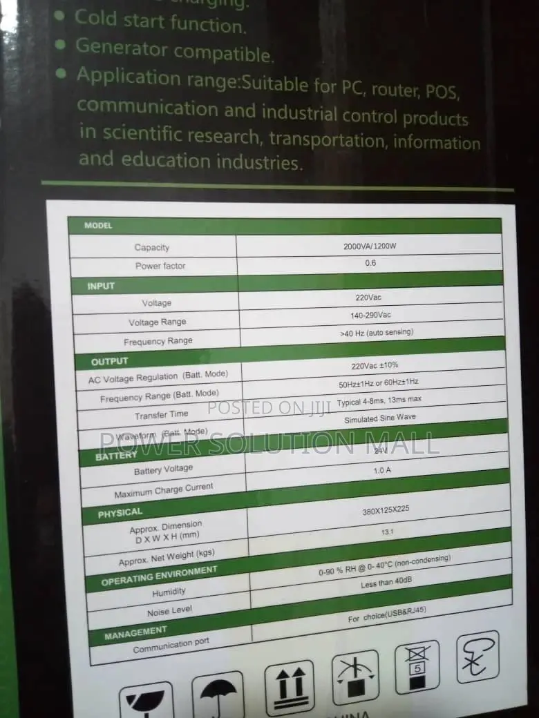 1.2kva Vetronics Inline-interactive Ups