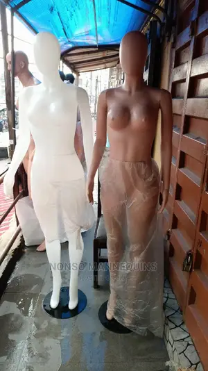 White Brown Female Faceless Plastic Detachable Mannequins