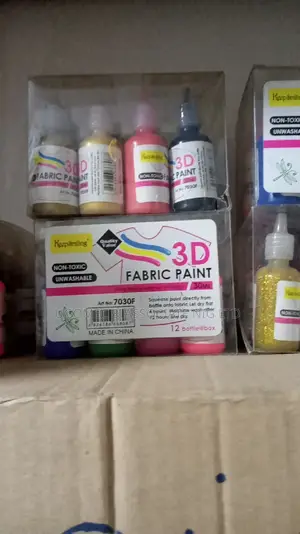 Acrylic Fabric Paint. 3d