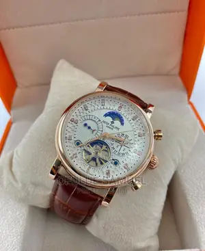 Genuine Leather Chronograph Watch