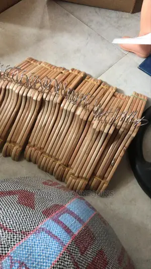Bundle of Wooden Clothes Hangers