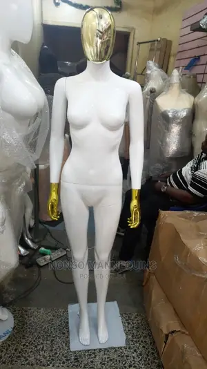 Gold White Body Size 8 Chrome Display Mannequins