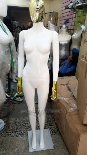 Good Head and Gold Hands With Body Arcylic Display Mannequin