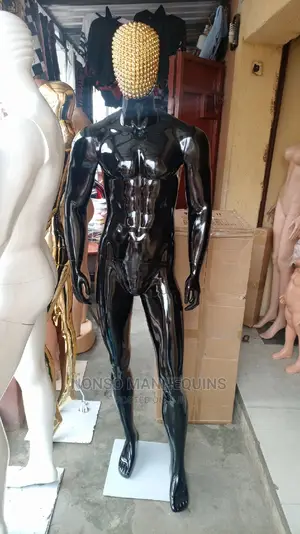 Gopd Face and Black Body Fibre Male Mannequin