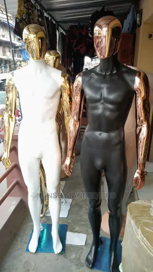 Gold and White Black and Bronze Male Mannequins
