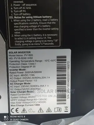 MUST Hybrid 5KVA Inverter