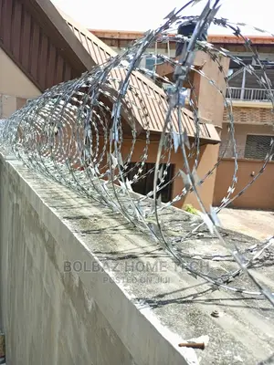 Perimeter Fencing; With Razor Security Barb-Wire