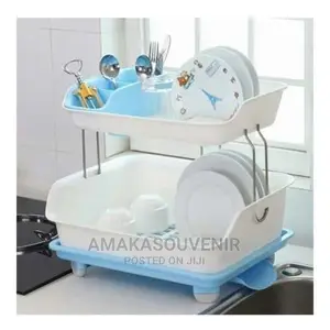 Dish Rack With Drainer - 2 Tiers