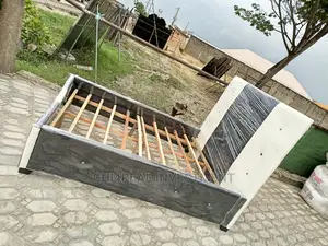 4.5 by 6 Leather Bedframe