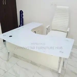 Glass Office Tables With Extension and Mobile Drawers