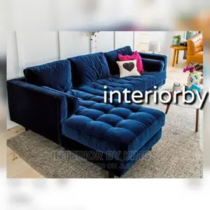 L-Shaped Fabric Sofa (Lead Time)6days. Can Come in Colors
