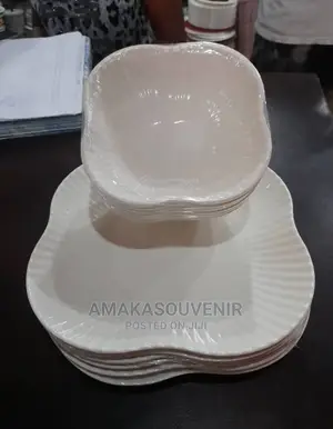 6 Pieces Unbreakable Ceramic Flat Plates and Bowl
Stock