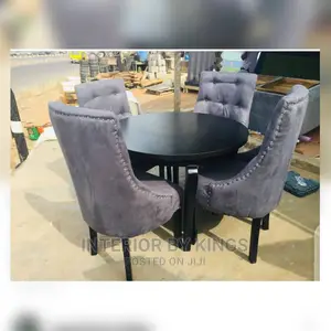 4seater Dining Set With HDF Wood Table Can Come in Colors