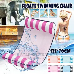 Pool Lounge Nflatable Hammock Pink Float Bed Swimming Chair