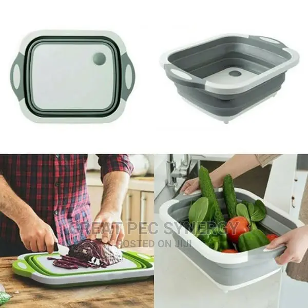 Foldable Multi Function Cutting Board/Drainer