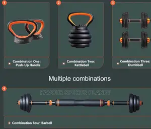 New 4 Ways Barbell,Dumbbell, Kettlebell and Push Up 40kg