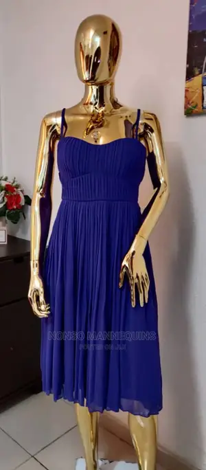 Gold Chrome Honey Comb Female Display Fashion Mannequins
