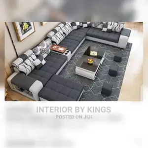 U-Shaped Catalogue Sofa+ 3pieceof Ottoman and Coffee Table
