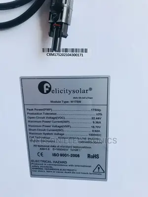 Felicity Solar Panel 175watt 22.44v