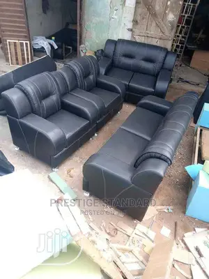 A 7 Seater of Sofa, Made With Leather