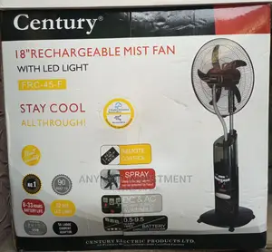 Century 18" Rechargeable Mist Standing Fan