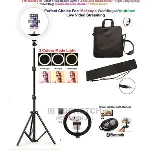 33CM Ring Light Bluetooth Phone Tripod Stand