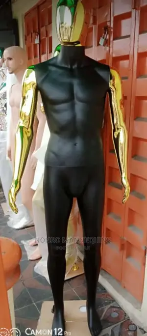 Male Gold And Matt Black Male Faceless Mannequin For Stores