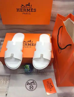 Hermes Paris Men's Leather Slippers