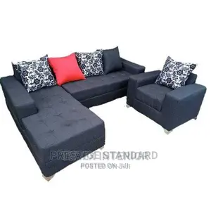 A Complete 7 Seater of a Fabric Sofa