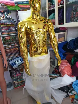 Big Body Male Gold Chrome Display Mannequins