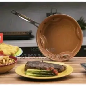 Non Stick Steel Air Fry Pan With Tempered Glass Lid